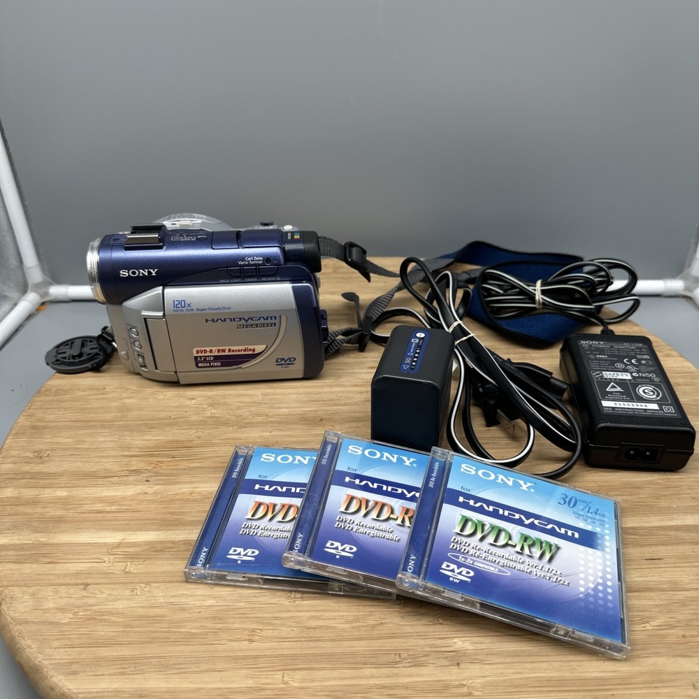 Sony HandyCam DCR-DVD300 Digital Video Camera Recorder Bundle w/ Charger & Accs